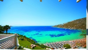 GRECOTEL Mykonos Blu Überblick über die Bucht direkt vor Ihrem Hotel