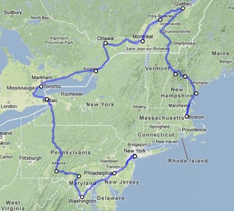 USA Rundreise Ostküste Route und Reiseverlauf der schönen Rundreise