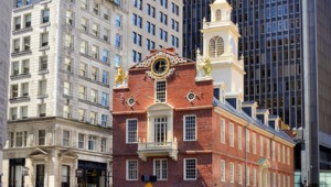 USA Rundreise Ostküste das Old State House das älteste noch stehende öffentliche Gebäude in Boston