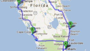 Florida Rundreise Route durch Florida mit allen Sehenswürdigkeiten