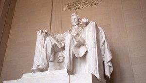 USA Ostküste Reise Statue von Abraham Lincoln im Lincoln Memorial Washington