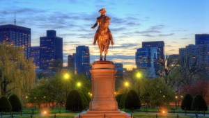 USA Ostküste Reise George Washington Statue im Boston Public Garden