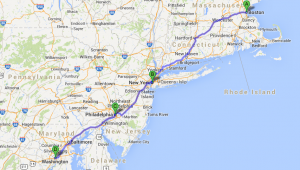 USA Ostküste Reise Route Boston - New York - Philadelphia - Washington
