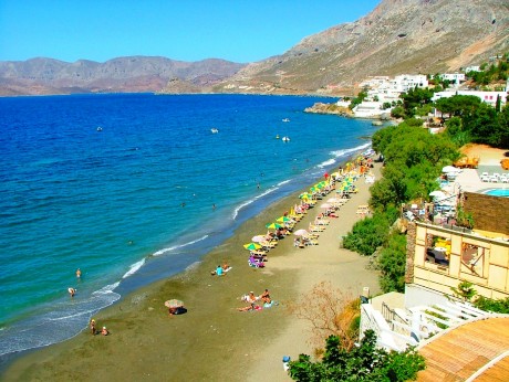 Inselhüpfen Griechenland Ausblick auf den Strand Kalymnos